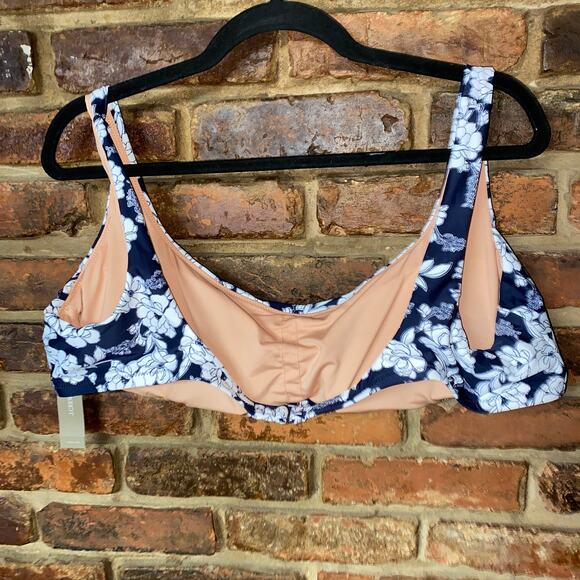 NWT J. Crew Floral Square Neck Bikini Swim Bathing Suit Top Women's Size 3X - Picture 6 of 8